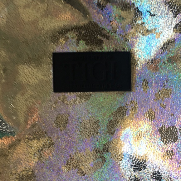 Mini Backpack silver leopard print Holographic - Picture 2 of 4